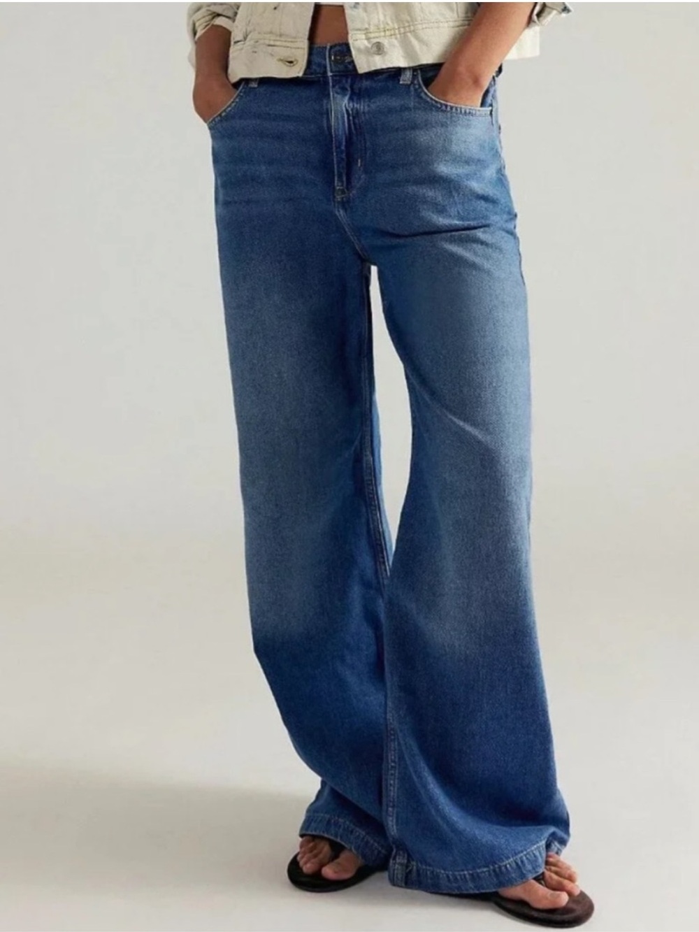 Free People Stride Straight 'n Wide Jeans